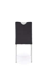 SCAUN DINING K578, NEGRU 66/CROM, TAPITERIE DIN CATIFEA SI PICIOARE DIN METAL, STIL MODERN - Img 5