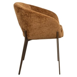 SCAUN DINING KENZI, REALIZAT DIN METAL SI TEXTIL, CULOARE CONIAC, DESIGN DEOSEBIT, RICHMOND INTERIORS - Img 4