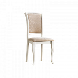SCAUN DINING OP-SC 2, CREM TAP 08/ECRU, TAPITERIE DIN STOFA SI PICIOARE DIN LEMN, STIL CLASIC - Img 1