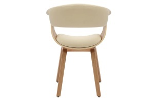 SCAUN DINING, ORGANIC, PIELE ECO SI FURNIR DE STEJAR, CULOARE BEJ, ARTIM GROUP SELECTION - Img 8