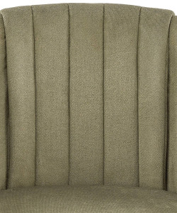 SCAUN DINING PIVOTANT K533, VERDE OLIVE/NEGRU, TAPITERIE DIN STOFA FINA SI PICIOARE DIN METAL, STIL MODERN - Img 2