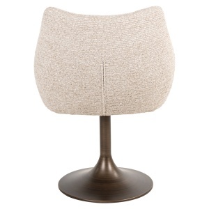 SCAUN DINING ROTATIV ALDO, REALIZAT DIN METAL, LEMN DE FAG SI TEXTIL, CULOARE MARO/BEJ, DESIGN DEOSEBIT, RICHMOND INTERIORS - Img 3