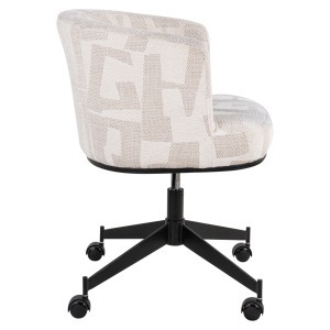 SCAUN DINING ROTATIV CU ROTI, ROCHENNE, REALIZAT DIN METAL, LEMN DE FAG SI TEXTIL, CULOARE BEJ, DESIGN DEOSEBIT, RICHMOND INTERIORS - Img 6