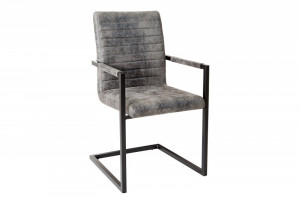 SCAUN DINING SAU BIROU NEGRU/GRI VINTAGE IMPERIAL, DESIGN VINTAGE - Img 3