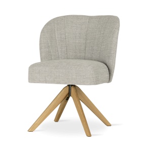 SCAUN DINING SHELLY SUPREME WOOD, CONFECTIONAT DIN LEMN, SPUMA, ARCURI SI TEXTIL, BEJ/NATURAL, STIL MODERN - Img 2