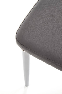 SCAUN DINING STIL K202, GRI/CROM, CU TAPITERIE DIN PIELE ECOLOGICA SI PICIOARE DIN METAL, STIL MODERN - Img 7