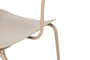 SCAUN DINING/TERASA JETT, BEJ, DIN POLIPROPILENA SI METAL, STIL MODERN - Img 7