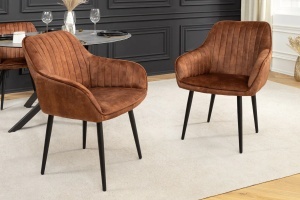 SCAUN DINING, TURIN, TEXTIL FOARTE FIN SI PICIOARE DIN METAL, CULOARE MARO, ARTIM GROUP SELECTION - Img 8