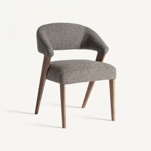 SCAUN DINING VENEY, MARO DESCHIS SI GRI, REF. 36363, PRELUCRAT MANUAL, CONFECTIONAT DIN LEMN DE STEJAR SI CAUCIUC SI TEXTIL, STIL MODERN