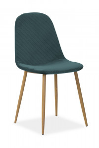 SCAUN DINING VERDE INCHIS/STEJAR POLI - DESIGN MODERN