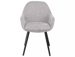 SCAUN DINING VINTO BREGO GRI 07/NEGRU, TAPITERIE DIN TEXTIL BREGO SI PICIOARE DIN METAL, STIL MODERN - Img 2
