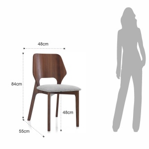 SCAUN ELEGANT, NATACHA, DIN LEMN MASIV SI TEXTIL, ARTIM GROUP SELECTION - Img 6