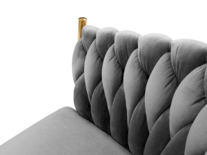 SCAUN EXCLUSIVIST SHIRLEY GRI, TAPITERIE DIN CATIFEA SI AURIU, STIL MODERN, ARTIM GROUP SELECTION - Img 3