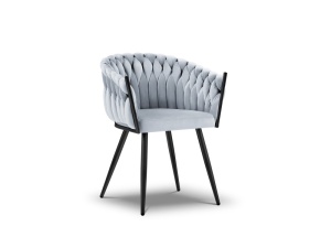 SCAUN EXCLUSIVIST SHIRLEY LIGHT BLUE, TAPITERIE DIN CATIFEA SI NEGRU, STIL MODERN, ARTIM GROUP SELECTION