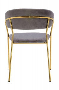 SCAUN GRI DESCHIS/AURIU DIN CATIFEA MARGO STIL MODERN - Img 4