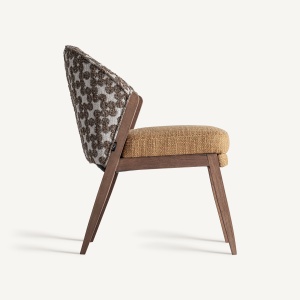 SCAUN KALESHA, CULOARE MARO/BEJ, DIN LEMN SI TEXTIL, VICAL HOME - Img 3
