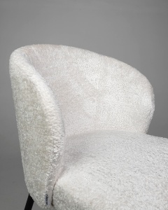 SCAUN MODERN, ELEGANT SI CONFORTABIL, GRETA, ALB/NEGRU, CU TAPITERIE DIN TEXTIL CHENILLE - Img 5
