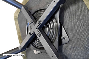 SCAUN PIVOTANT, GRI 18/NEGRU MAT, TAPITERIE DIN STOFA BREGO SI PICIOARE DIN METAL, STIL MODERN - Img 3