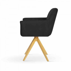 SCAUN PIVOTANT MAKSIMA 2, NEGRU/STEJAR, STIL MODERN - Img 3