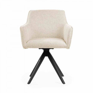 SCAUN PIVOTANT MAKSIMA, BEJ/NEGRU, STIL MODERN - Img 3