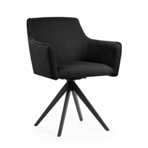 SCAUN PIVOTANT MAKSIMA, NEGRU, STIL MODERN - Img 1