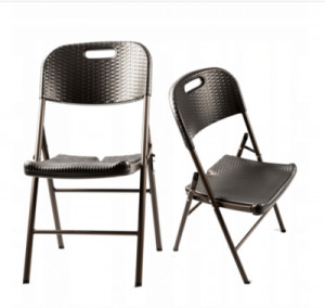 SCAUN PLIABIL PENTRU CATERING/TERASA NEGRU RATTAN