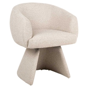 SCAUN ROTATIV 180 DE GRADE, QUIRIRO BISCOTTI, 214145, CONFECTIONAT DIN POLIESTER, METAL SI SPUMA, BEJ, STIL MODERN - Img 2