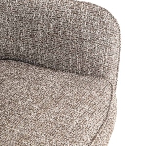 SCAUN ROTATIV 360 GRADE CU AUTO RETURN, GINERVA EARTH TWEED, 214154, CONFECTIONAT DIN POLIESTER, METAL SI SPUMA, BEJ/BRONZ, STIL MODERN - Img 4