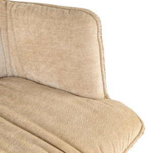 SCAUN ROTATIV CHASE, DIN METAL, LEMN SI TEXTIL, DE CULOARE CARAMIZIU, DESIGN MODERN - Img 3