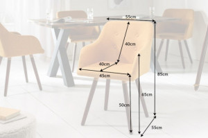 SCAUN SCANDINAVIA, TEXTIL SI PICIOARE DIN LEMN MASIV - Img 7