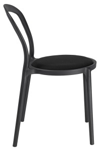 SCAUN SLIM, NEGRU, CONFECTIONAT DIN TAPITERIE DIN POLIPROPILENA SI TEXTIL, STIL MODERN - Img 2