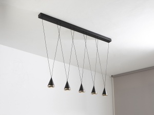 SCHULLER, LUSTRA CONIC, 120CM, REALIZATA DIN METAL SI LED, ARTIM GROUP SELECTION - Img 6