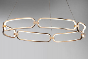 SCHULLER,LUSTRA/PLAFONIERA COLETTE, 80CM, AURIU ROSE/OPAL, DIN ALUMINIU SI SILICON, STIL MODERN - Img 3