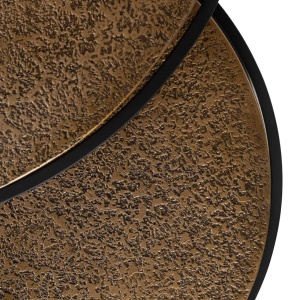 SET 2 MASUTE DE CAFEA DERBY, 211217, CONFECTIONATE DIN MDF SI METAL, CULOAREA NEGRU/AURIU, STIL MODERN - Img 4