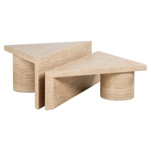 SET 2 MASUTE DE CAFEA FICTUS, 212247, CONFECTIONATA DIN TRAVERTIN ARTIFICIAL, STIL MODERN - Img 2