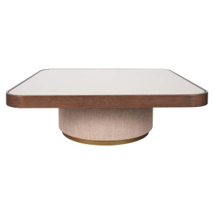 SET 2 MASUTE DE CAFEA WILLOX, 214289, CONFECTIONATE DIN LEMN MASIV DE STEJAR, PAL, TEXTIL, METAL SI STICLA, MARO SI BEJ, STIL MODERN - Img 2