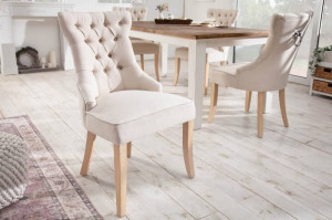 SET 2 SCAUNE, CASTLE, COMFORT BEJ, DIN LEMN MASIV SI IN, STIL RUSTIC, ARTIM GROUP SELECTION