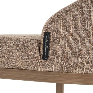 SET 2 SCAUNE DE BAR BOLTON BROWN TWEED, S4580, CONFECTIONATE DIN POLIESTER, METAL SI SPUMA, MARO, STIL MODERN - Img 4