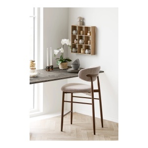 SET 2 SCAUNE DE BAR LEVANTO, DIN METAL SI TEXTIL, CULOARE NISIPIU, HOUSE NORDIC - Img 2