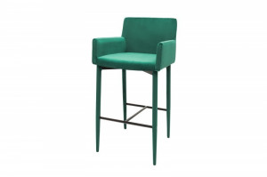 SET 2 SCAUNE DE BAR MILANO VERDE SMARALD 39418 STIL MODERN - Img 3