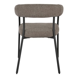 SET 2 SCAUNE DE SUFRAGERIE TRIVIO, DIN METAL SI TEXTIL, CULOARE MARO/NEGRU, HOUSE NORDIC - Img 6