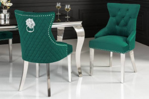 SET 2 SCAUNE, DESIGN CLASIC, CASTLE DE LUXE, VERDE SMARALD, ARTIM GROUP SELECTION - Img 6