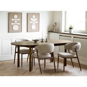 SET 2 SCAUNE DINING CAVI, REALIZAT DIN METAL, FURNIR SI TEXTIL, CULOARE NATUR/MARO, HOUSE NORDIC - Img 11
