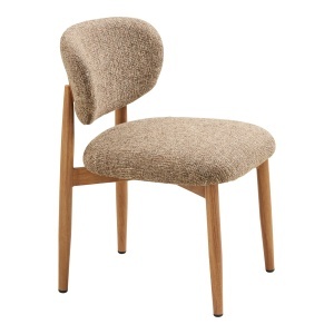 SET 2 SCAUNE DINING ISOLA, DIN METAL SI TEXTIL, CULOARE NATUR/MARO, HOUSE NORDIC - Img 4