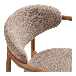 SET 2 SCAUNE DINING LEVANTO, DIN METAL SI TEXTIL, CULOARE NATUR/NISIPIU, HOUSE NORDIC - Img 6