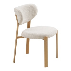 SET 2 SCAUNE DINING SAVINA, DIN METAL SI TEXTIL, CULOARE NATUR/NISIPIU, HOUSE NORDIC - Img 4