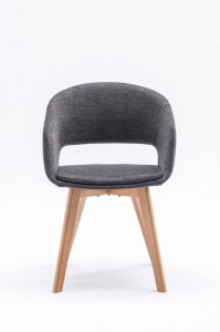 SET 2 SCAUNE, NATURAL/GRI, NORDIC STAR, COD 38503, DESIGN SCANDINAV - Img 5