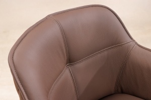 SET 2 SCAUNE ROTATIVE 180 GRADE, EUPHORIA, DIN PIELE MARO SI METAL, ARTIM GROUP SELECTION - Img 7