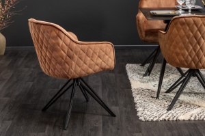 SET 2 SCAUNE ROTATIVE, EUPHORIA, DIN METAL SI CATIFEA, STIL RETRO, ARTIM GROUP SELECTION - Img 4