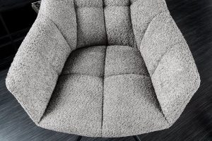 SET 2 SCAUNE ROTATIVE, PAPILLON, 180 GRADE, DIN MATERIAL BOUCLE SI SUPORT METAL, GRI, ARTIM GROUP SELECTION - Img 2